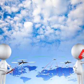 abstract technology world global network business connection for adv or others purpose use