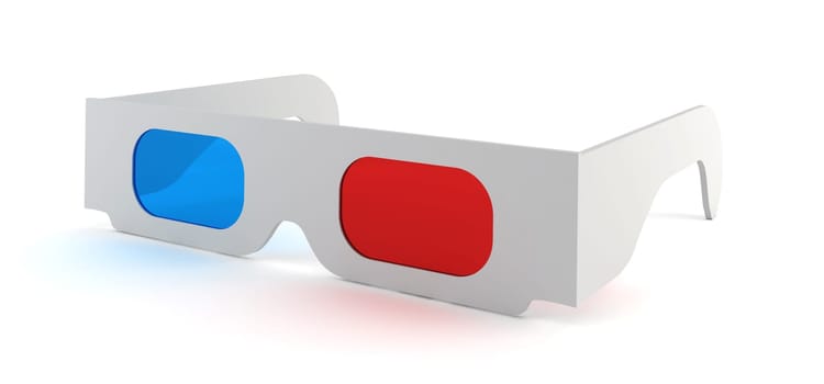 3d glasses. 3d illustration on white background