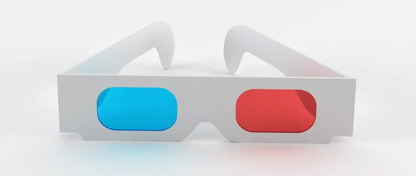 3d glasses. 3d illustration on white background