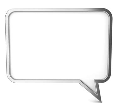 Speech bubble. 3d illustration on white background