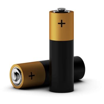 3d render of batteries