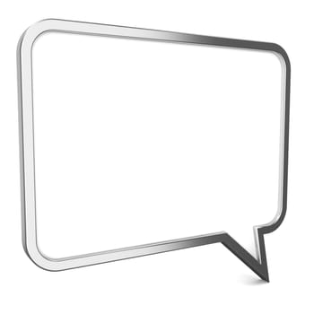 Speech bubble. 3d illustration on white background