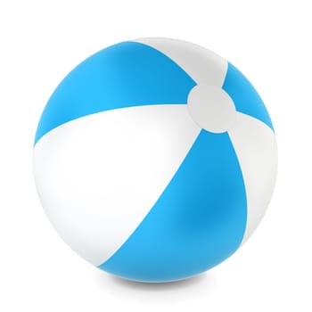 Beach ball. 3d illustration on white background