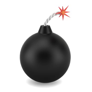 Bomb. 3d illustration on white background
