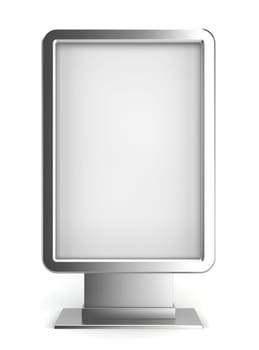 Vertical billboard. 3d illustration on white background