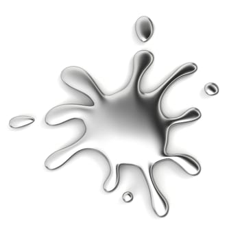 Metal blot. 3d illustration on white background