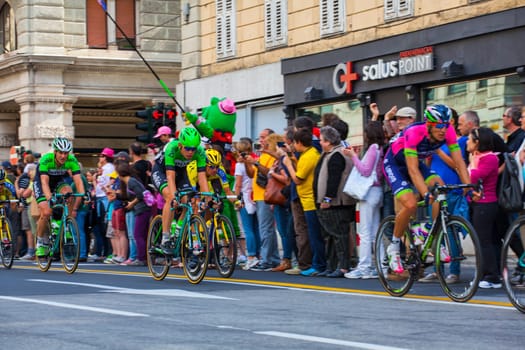 Cyclist during the final parade of 97th edition of the Giro d'Italia on November 01, 2014