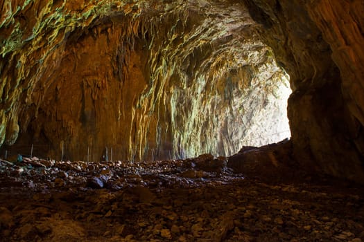 View of natural Škocjan Caves in Slovenia