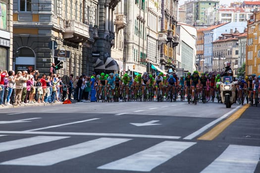 Cyclist during the final parade of 97th edition of the Giro d'Italia on November 01, 2014