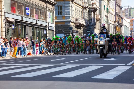 Cyclist during the final parade of 97th edition of the Giro d'Italia on November 01, 2014