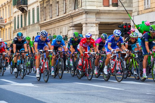 Cyclist during the final parade of 97th edition of the Giro d'Italia on November 01, 2014
