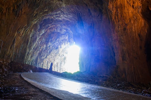 View of natural Škocjan Caves in Slovenia