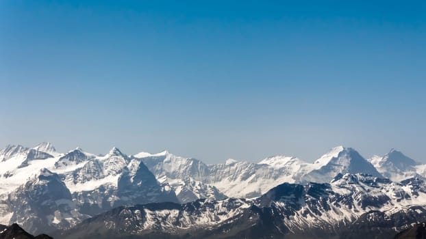 Mountain Range Landscape from Pilatus Peak, Lucerne, Switzerland