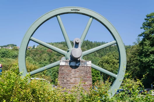 LWL-Open-Air Museum Hagen. Recordings courtesy of the Public Relations Department.. Conveyor wheel from a colliery conveyor tower