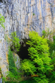 View of natural Škocjan Caves in Slovenia
