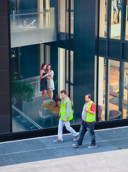 View of people in Milan, Italy