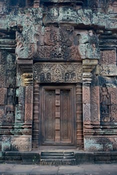 The Tempel Ruin of  Banteay Srei about 32 Km north of the Temple City of Angkor near the City of Siem Riep in the west of Cambodia.