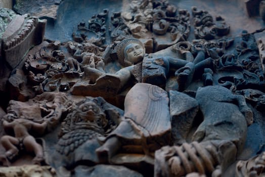 The Tempel Ruin of  Banteay Srei about 32 Km north of the Temple City of Angkor near the City of Siem Riep in the west of Cambodia.
