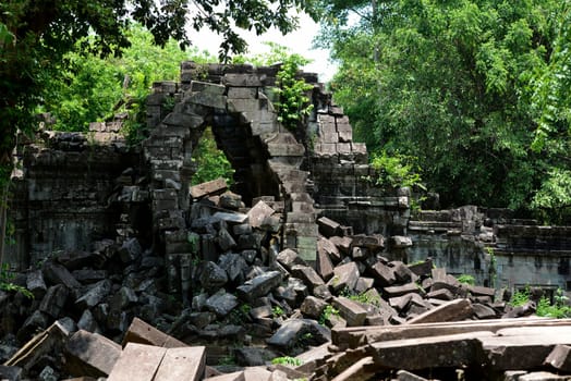 The Tempel Ruin of  Beng Mealea 32 Km north of in the Temple City of Angkor near the City of Siem Riep in the west of Cambodia.