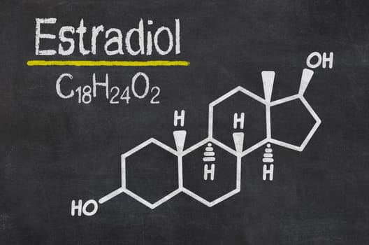 Slate with the chemical formula of Estradiol
