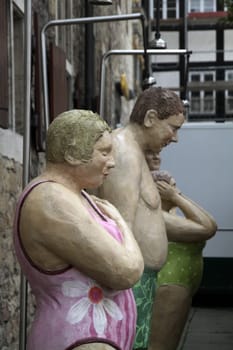 Showering with bath attendant