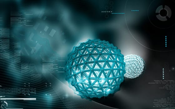 Digital illustration of gene in colour background