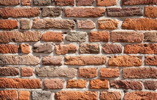 Close up image of a brick wall background.