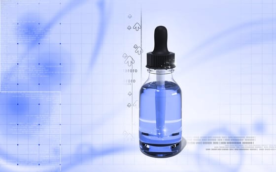 Digital illustration of medicine in colour background