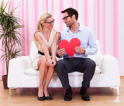 A couple looking at each other with love