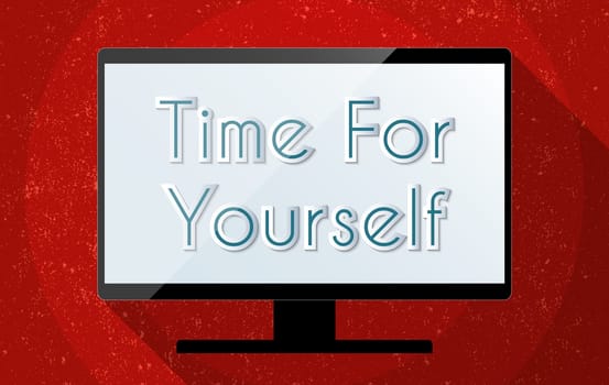Concept for the personal development and the balance between work and leisure. Flat design illustration.