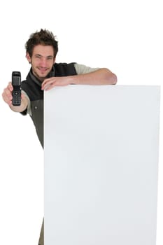 tiler showing phone