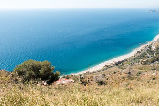Coastal landscape ionian sea eastern Sicily