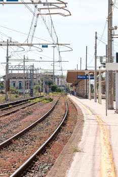 Train Station with train tracks