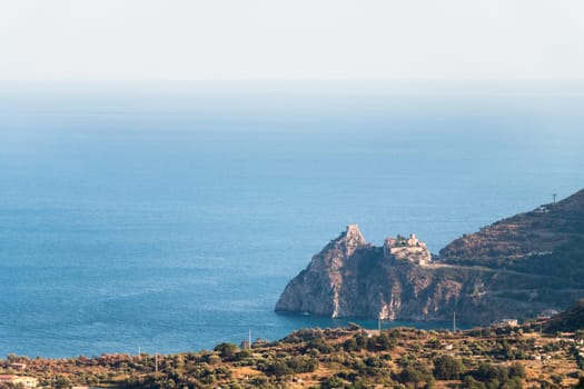 Coastal landscape ionian sea eastern Sicily