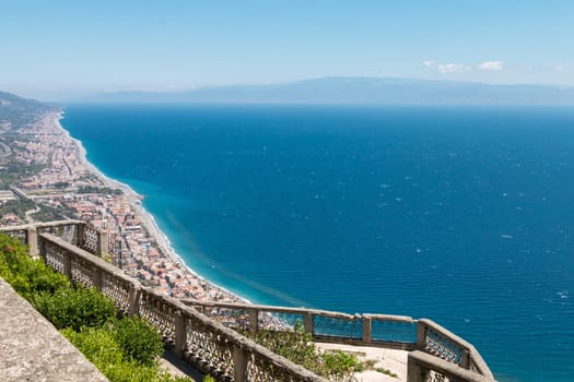 Coastal landscape ionian sea eastern Sicily