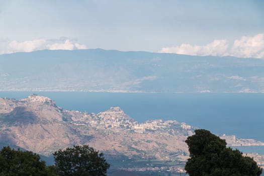 Coastal landscape ionian sea eastern Sicily