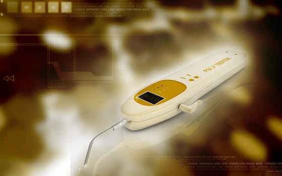 Digital illustration of pulp tester in colour background