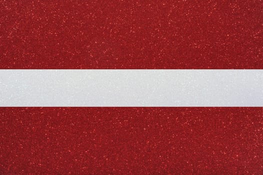 The flag of Latvia in sparkling glitter material