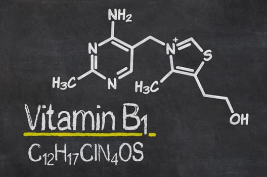 Slate with the chemical formula of vitamin B1