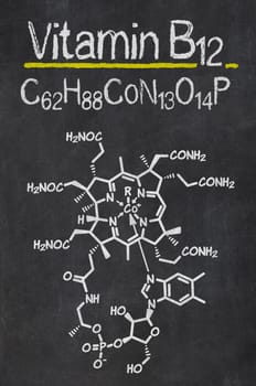 Slate with the chemical formula of vitamin B12