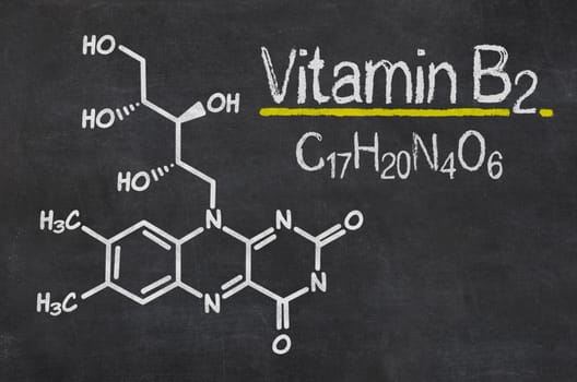 Slate with the chemical formula of vitamin B2