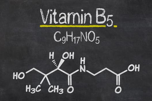 Slate with the chemical formula of vitamin B5