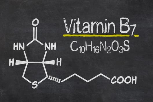 Slate with the chemical formula of vitamin B7