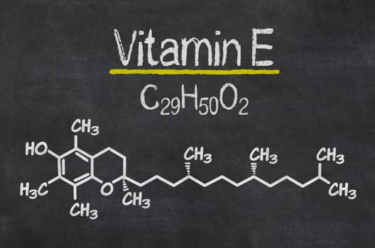 Slate with the chemical formula of vitamin E