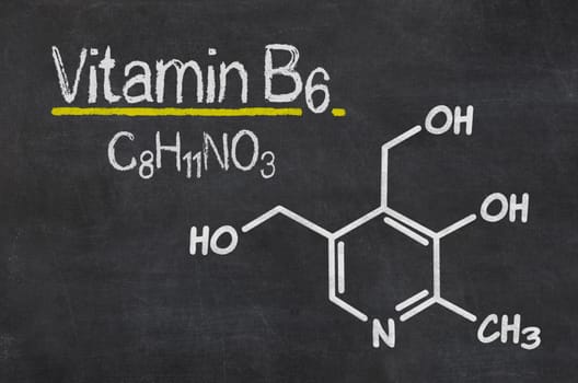 Slate with the chemical formula of vitamin B6