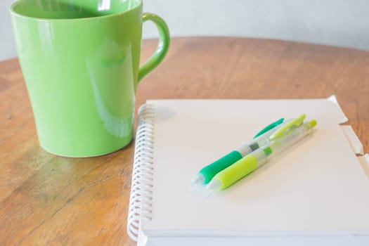 Simple work table of freelance, stock photo
