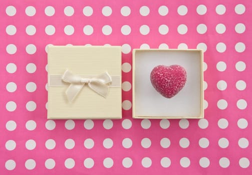 Hearty praline,Trueffel in gift box for Valentine's Day