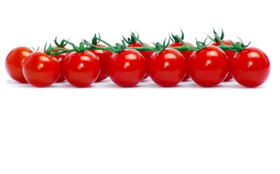 cherry tomatoes isolated on white