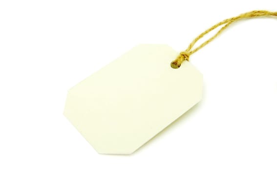 Blank tag isolated on a white background