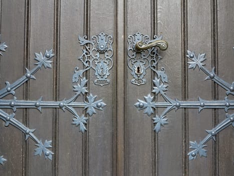 Church door of St. Sturmius in Rinteln